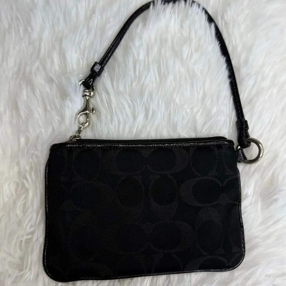 COACH Poppy Black Wristlet
